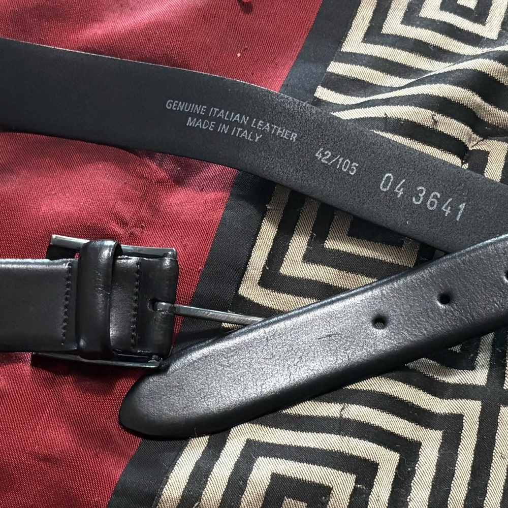 Genuine Italian Leather Black Belt